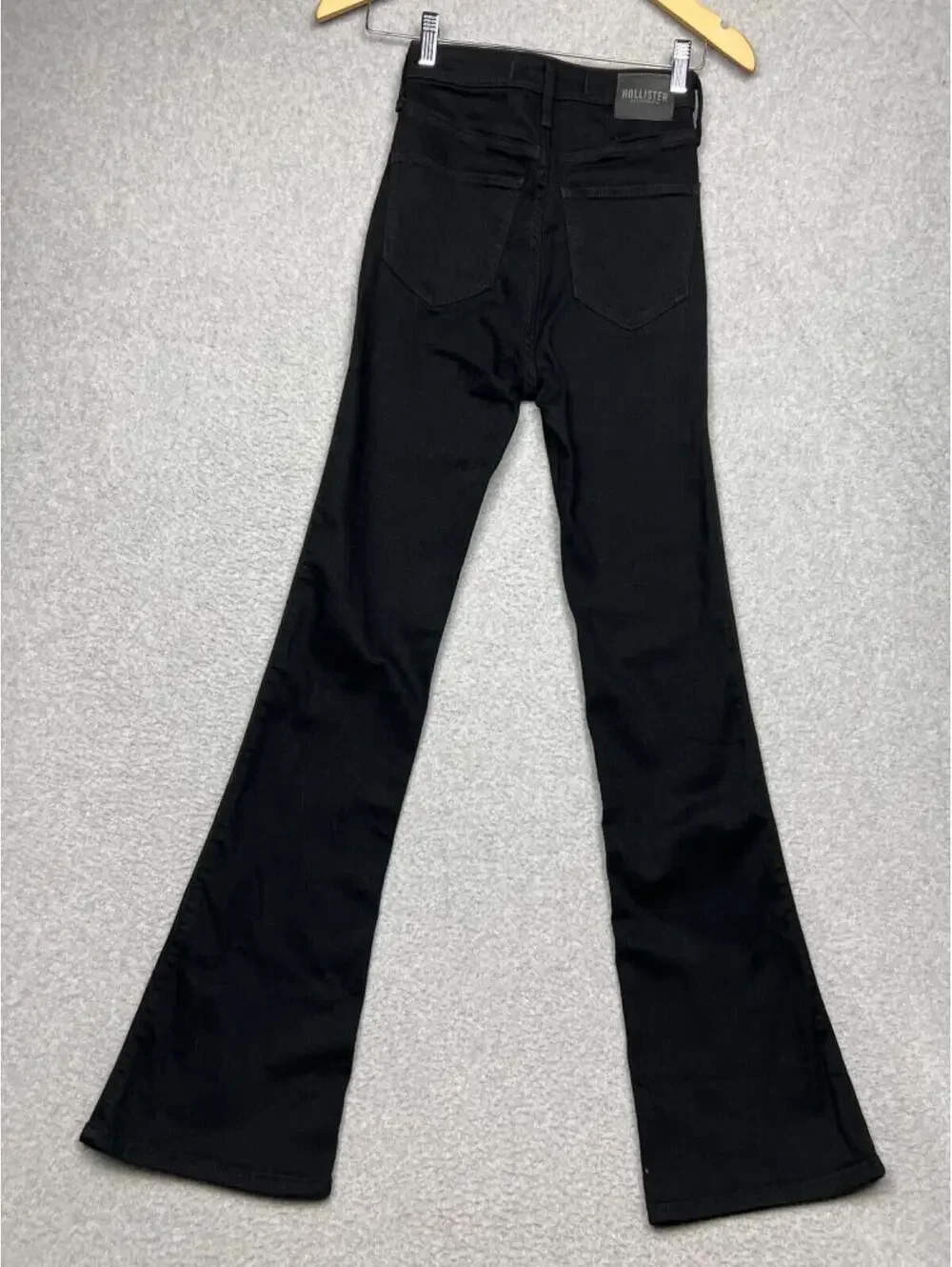 Hollister Denim Jeans Womens 0R 24W / 31L Highest Rise Black Flare Leg Causal